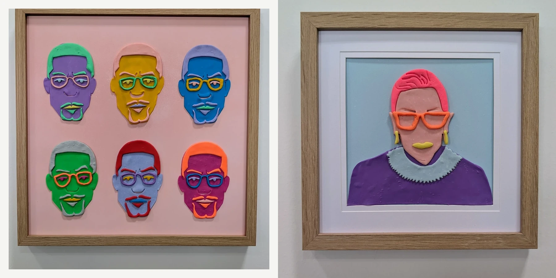 Malcolm X and Ruth Bader Ginsburg relief portraits, 2026